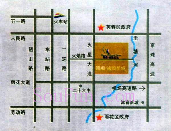 锦湘国际星城交通图