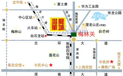 潜龙华城交通图