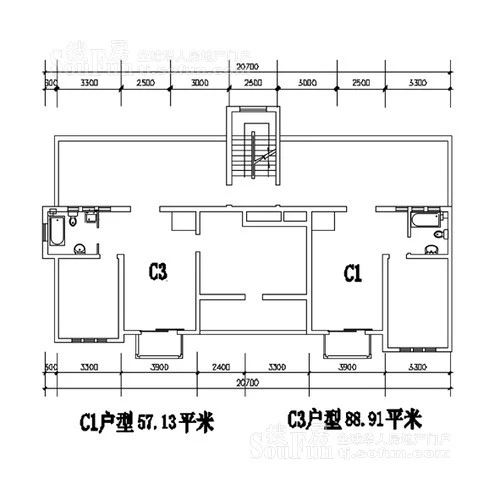 和兴理想城C1、C3户型 0室0厅0卫0厨 0.00㎡