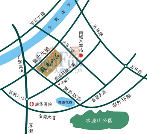 骏马山庄3期 项目位置图