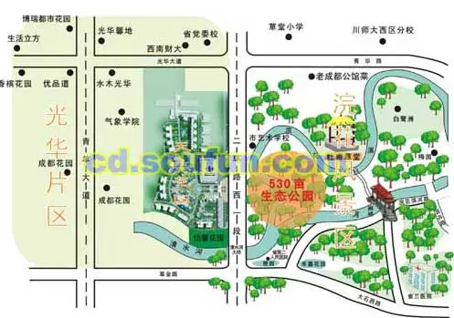天邑花园交通图