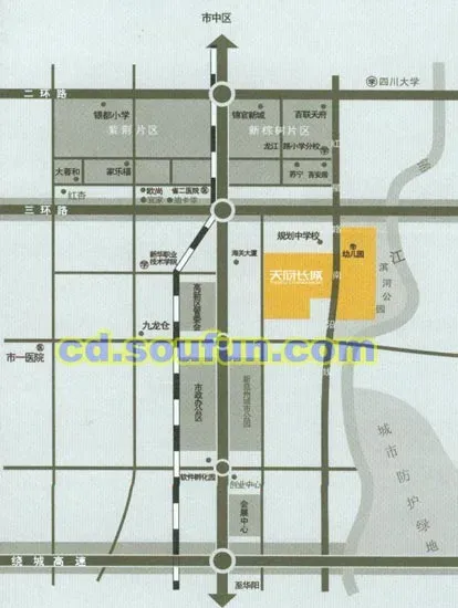 天府长城柏南郡交通图