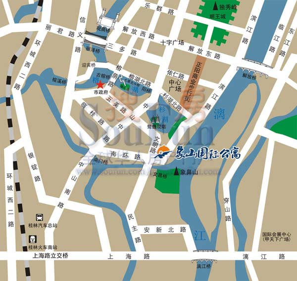 象山国际公寓交通图