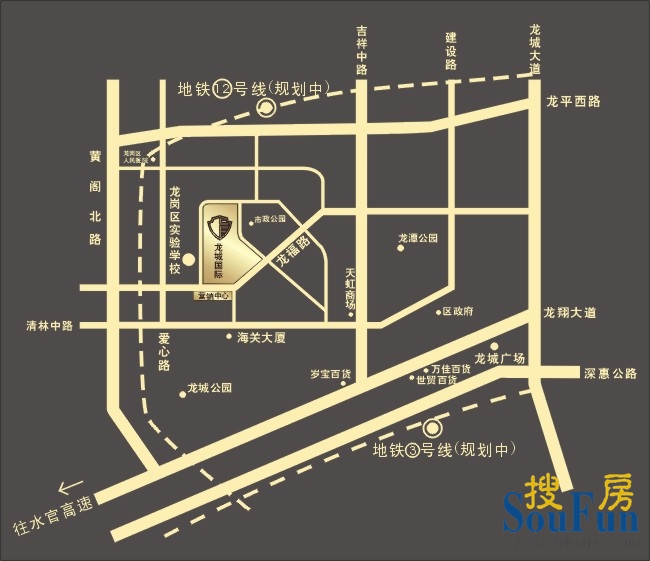 龙城国际二期交通图
