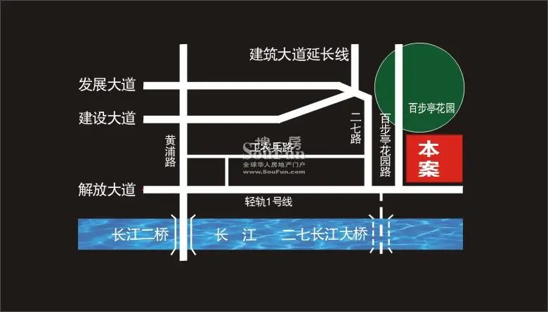 百步亭现代城交通图
