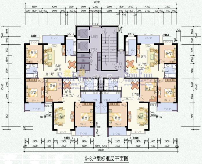 西固十二街区经济适用房户型图(独家)