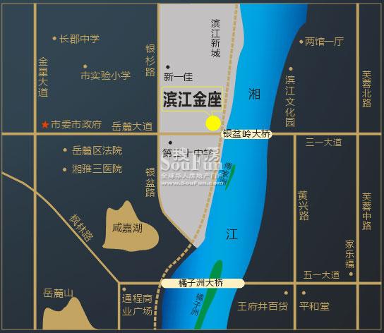 滨江金座交通图
