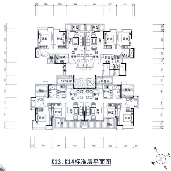 光大水岸榕城k13,k14栋平面图