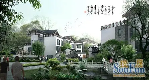 堰上芙蓉印象内廷透视效果图-成都搜房网