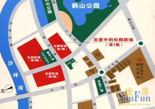 松鹤新城交通图