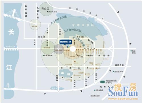 光谷国际广场交通图