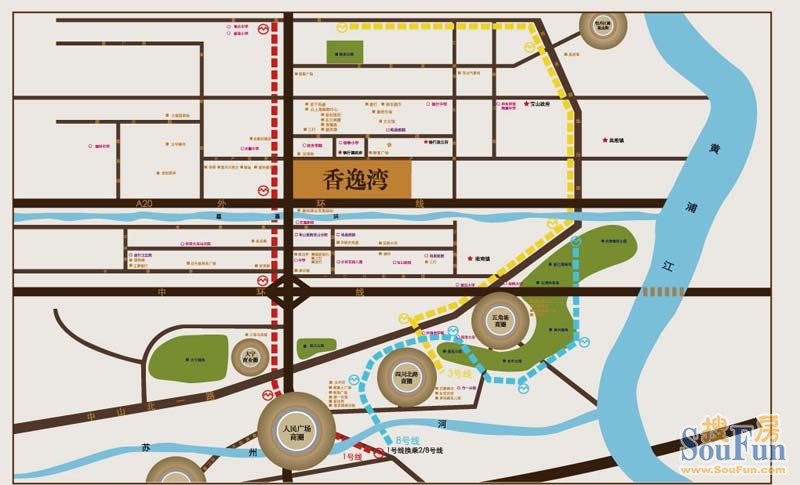 香逸湾交通图