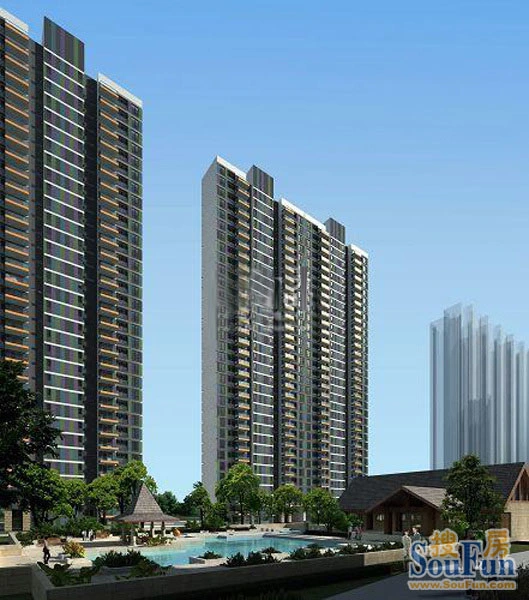 万科金域蓝湾单栋效果图