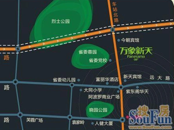万象新天交通图