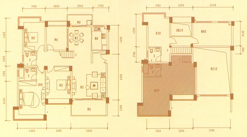 景湖时代城户型图_9#1、2、3单元第2、5层0