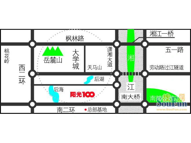 阳光100国际新城交通图