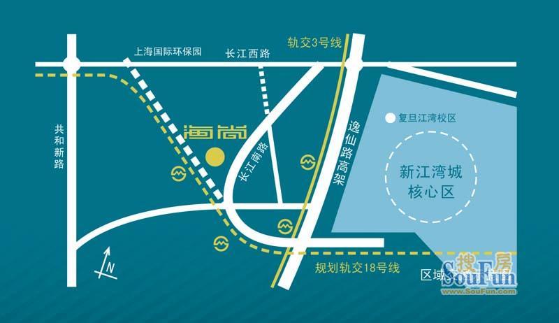 上海三湘海尚交通图