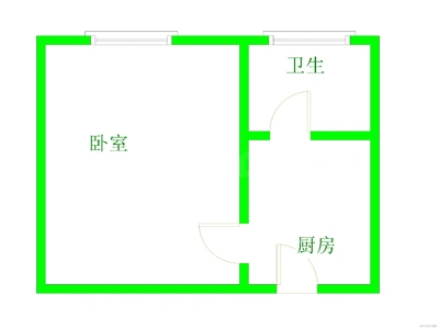 宜川三村上海 宜川三村 户型图 1室0厅1卫1厨 0.00㎡