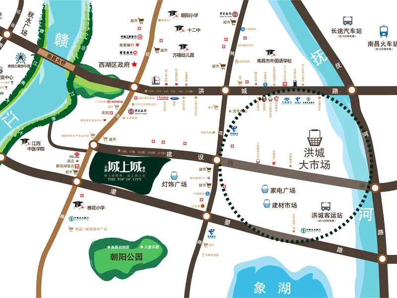 众鑫城上城交通图