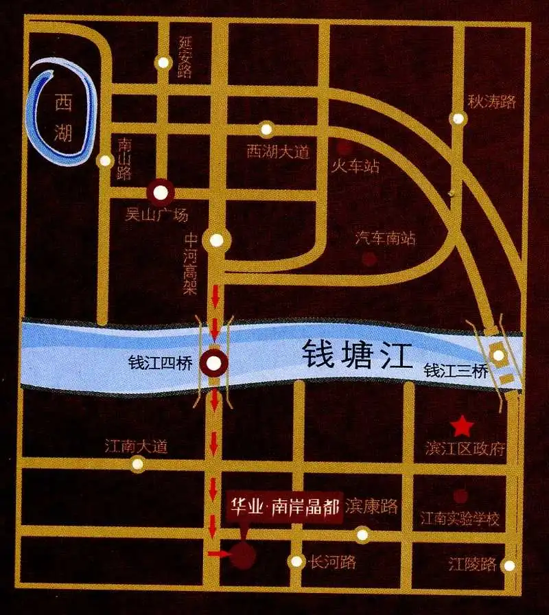 南岸晶都交通图