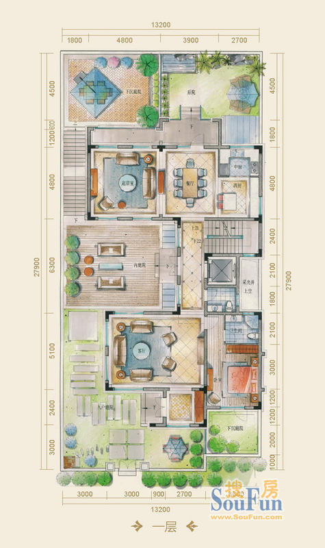 绿地乔治庄园别墅户型图