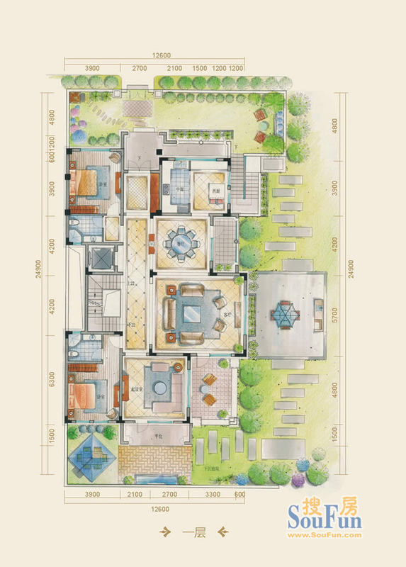 绿地乔治庄园别墅图片相册,户型图,样板间图,装修效果