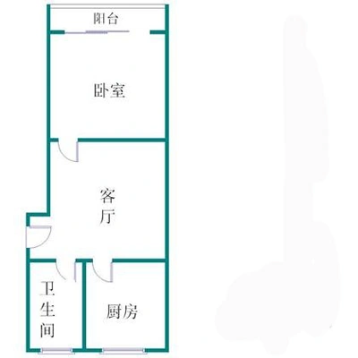 高境二村上海 高境二村 户型图 1室1厅1卫1厨 0.00㎡