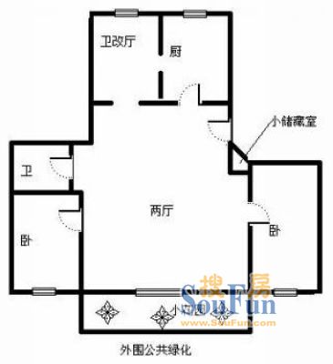 创世纪花园上海 创世纪花园 户型图 2室2厅1卫1厨 0.00㎡