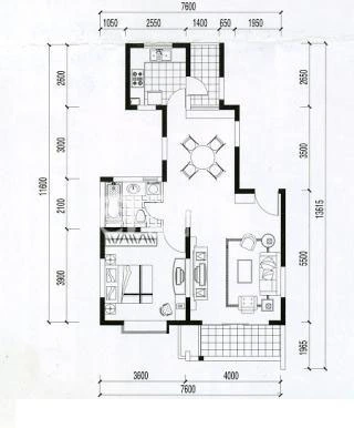 现代星洲城三期上海 现代星洲城三期(格调星洲) 户型图 1室2厅1卫1厨 0.00㎡