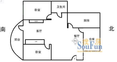 音乐广场上海 音乐广场 户型图 2室2厅1卫1厨 0.00㎡