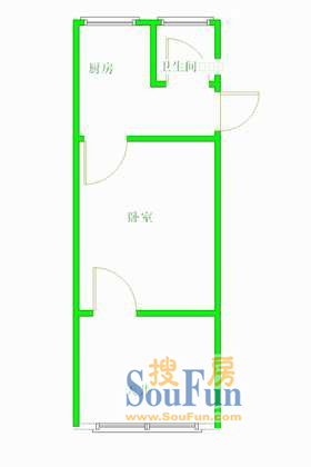 梅林小区上海 梅林小区 户型图 1室0厅1卫1厨 0.00㎡