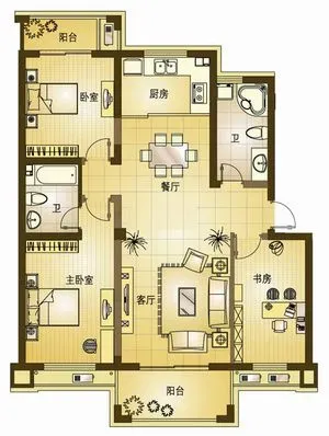 金塔二村上海 金塔二村 户型&nbsp;3室2厅2卫1厨 0.00㎡