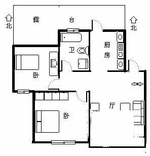 泰宸苑二期上海 泰宸苑二期 户型图 1室2厅1卫1厨 0.00㎡