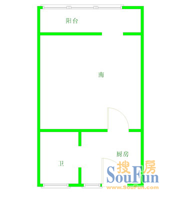 西镇小区上海 西镇小区 户型图 1室0厅1卫1厨 0.00㎡