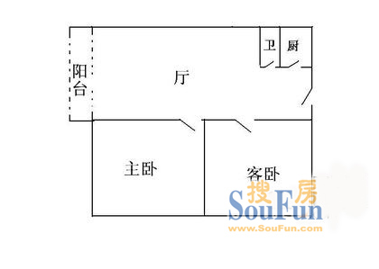 家化上海 家化 户型图 2室1厅1卫1厨 0.00㎡