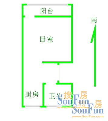 上钢七村上海 上钢七村 户型图 1室0厅1卫1厨 0.00㎡