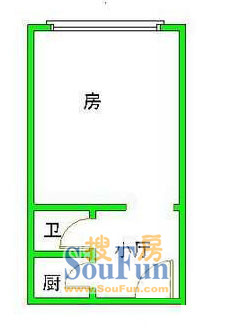 南阳大楼上海 南阳大楼 户型图 1室1厅1卫1厨 0.00㎡