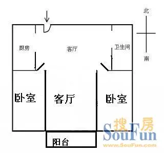 江海新村上海 江海新村 户型图 2室2厅1卫1厨 0.00㎡