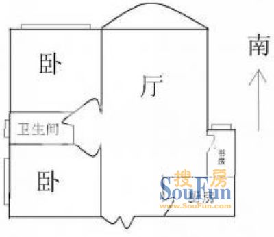 和源大楼上海 和源大楼 户型图 2室2厅1卫1厨 0.00㎡