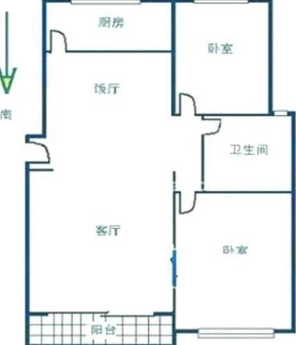 捷克小区上海 捷克小区 户型图 2室2厅1卫1厨 0.00㎡