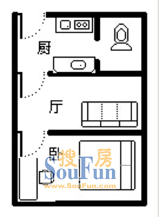 新风小区上海 新风小区 户型图 1室1厅1卫1厨 0.00㎡