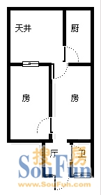 东一小区上海 东一小区 户型图 1室1厅1卫1厨 0.00㎡