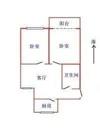 仁和苑上海 仁和苑 户型图&nbsp;2室1厅1卫1厨 0.00㎡