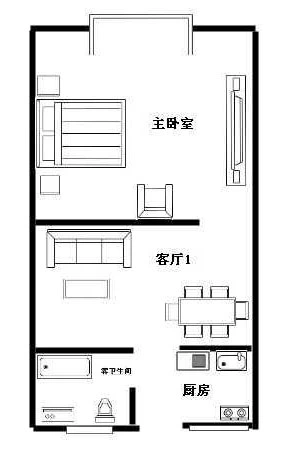 丁香园上海 丁香园 户型图 1室1厅1卫1厨 0.00㎡