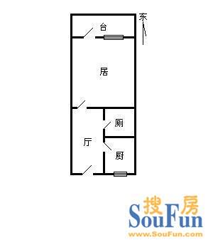 祁连四村上海 祁连四村 户型图 1室1厅1卫1厨 0.00㎡