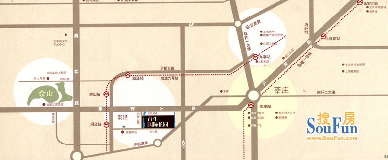 上海合生国际花园交通图