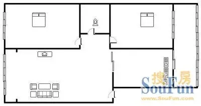 同善桥东街8号院同善桥东街8号户型图&nbsp;2室2厅1卫1厨 0.00㎡