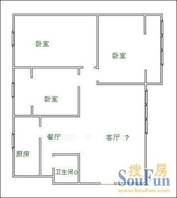 锦府苑锦府苑 户型图 3室2厅1卫1厨 0.00㎡