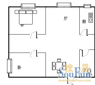 虹波苑虹波苑户型图 2室2厅1卫1厨 0.00㎡