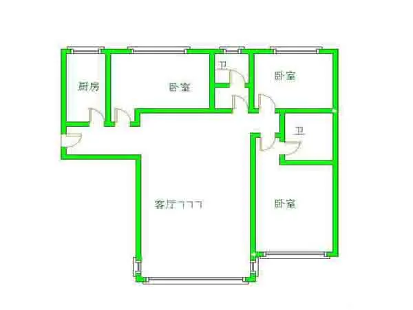 侯家桥小区侯家桥小区户型图 3室1厅1卫1厨 0.00㎡